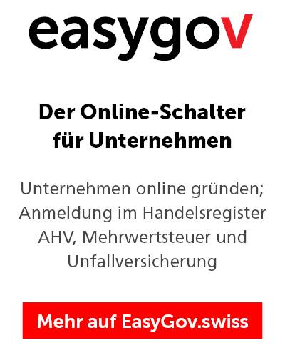 easygov Logo und Link zum Online-Schalter für Unternehmen